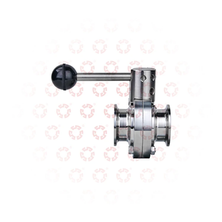 Factory customized high quality stainless steel Quick Installation Butterfly Valve Food Grade Butt Welded Manual Butterfly Valve
