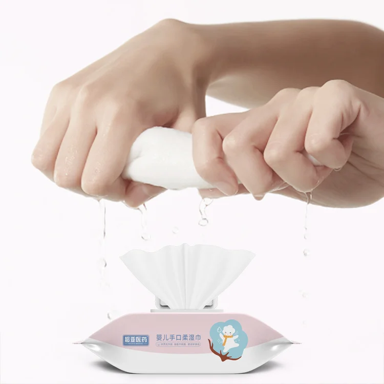 
EDI Pure Water Gentle Baby Facial Wet Wipes Cheap Price Oem Private Label Sanitary Wet Tissue 
