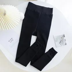 Light-leg thickened warm all-in-one pants plus fat women young girls cotton pants pantyhose