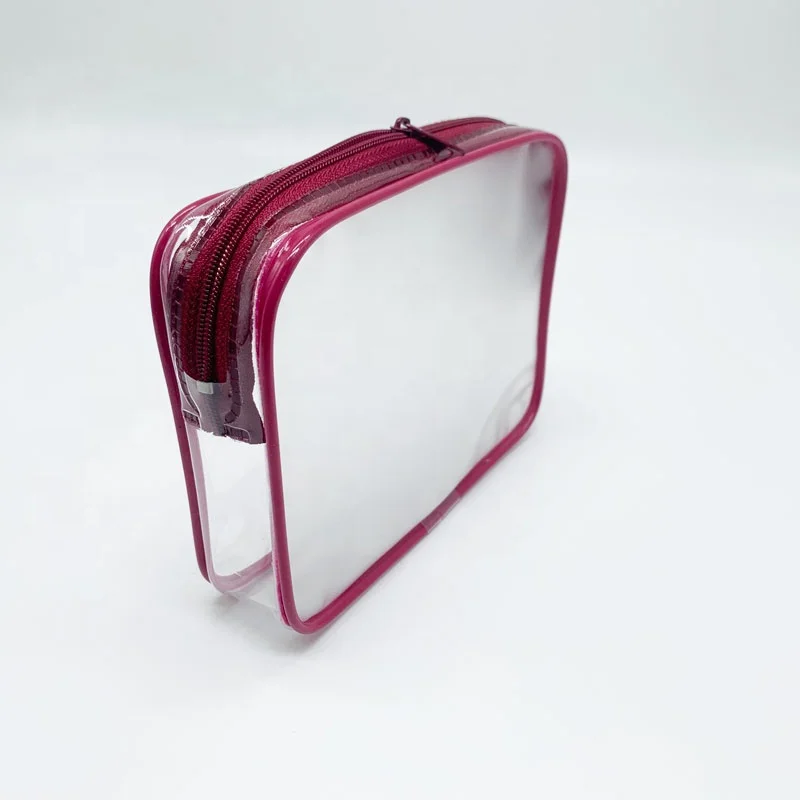 New Arrival Custom Women Clear Organizer Pouches Travel Toiletry Bags Cosmetic Case Transparent PVC Makeup Bag Zipper