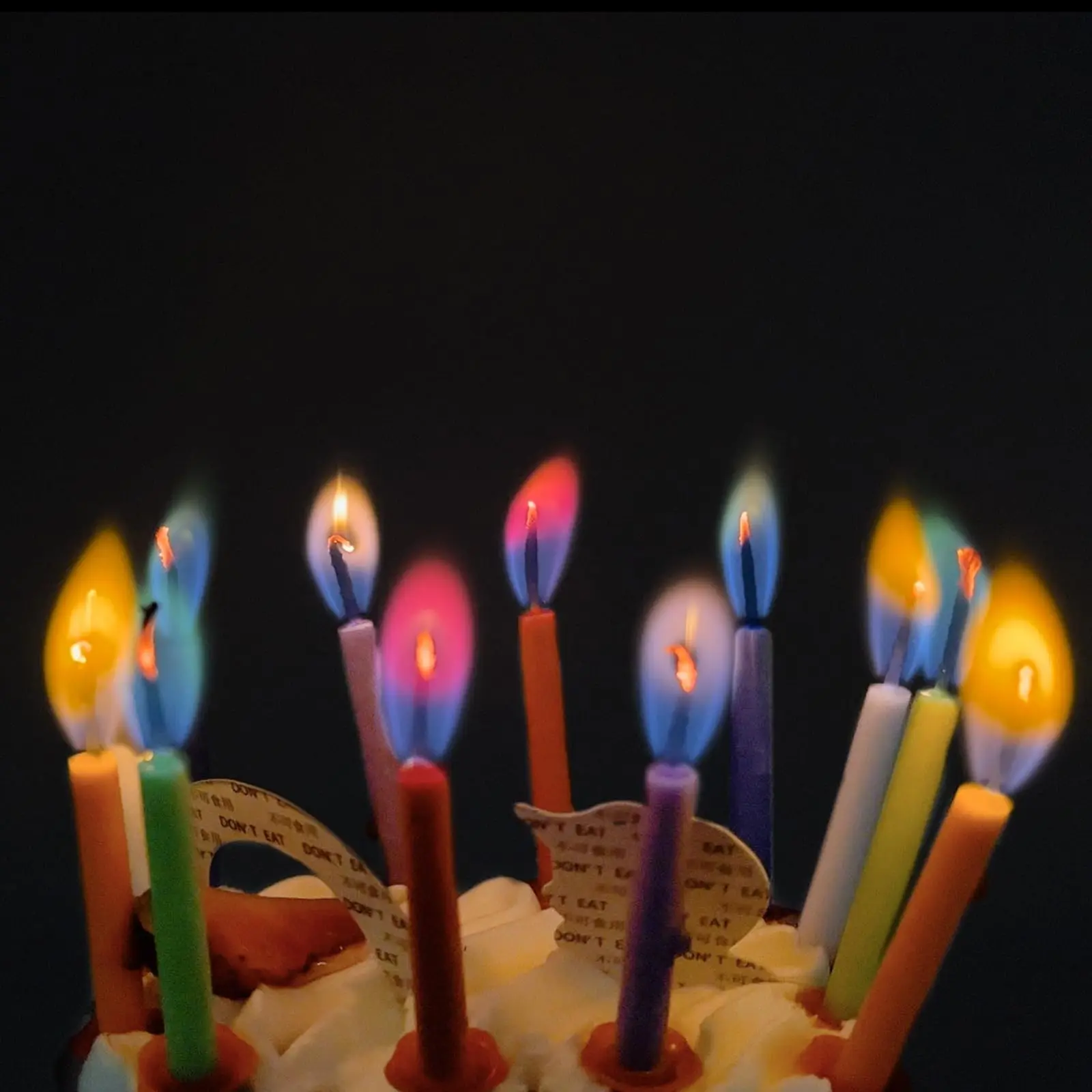 Q12 Magical Celebration Angel Flames Birthday Cake Candles Colored Flames Happy Birthday Candles