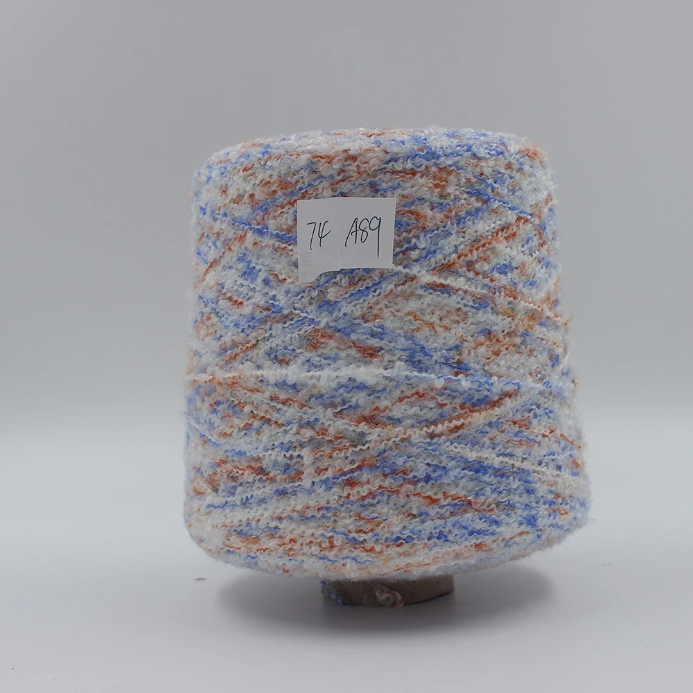 High Strength 43% Nylon 45% Acrylic 12% Polyester Ring Spun Fancy Yarn Dyed Pattern
