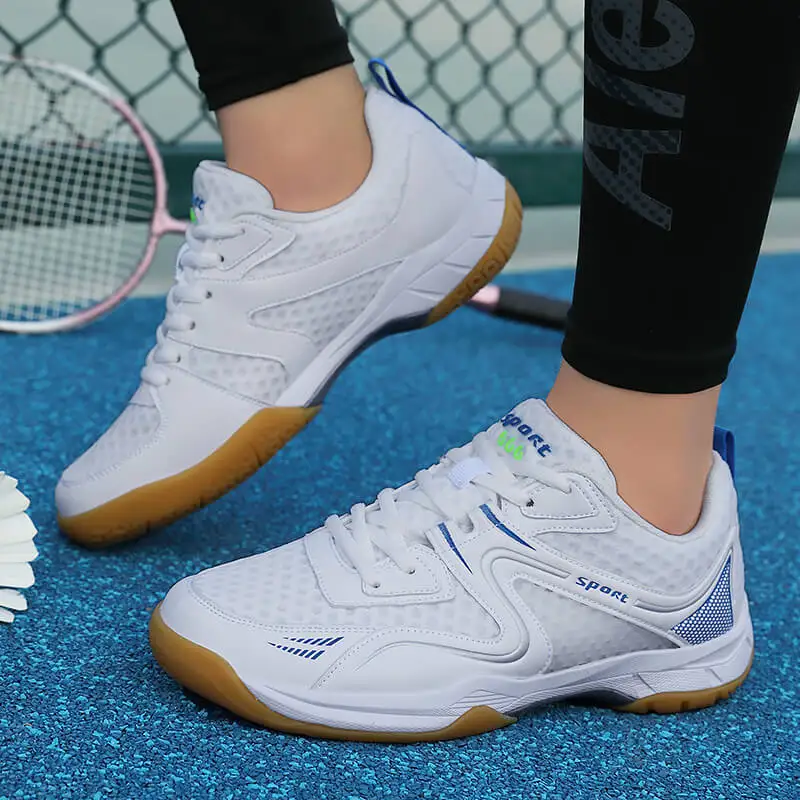 Wholesales Pickleball Shoes Men And Women Pu Badminton Shoes Handball Professional White Badminton Shoes