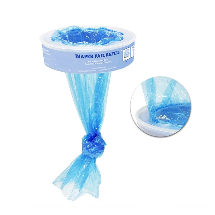 Biodegradable Thicken Garbage Plastic Trash Waste Replacement Pouch Baby Diaper Pail Genie Refill Bags