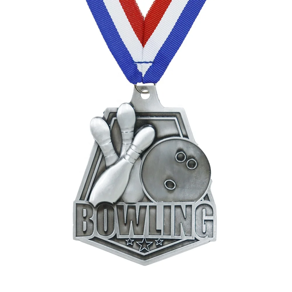 Wholesale Bowling Ball CHAMPIONS FINALIST Medals Blank Medal Sports Souvenir Zinc Alloy Sports Awards Metal Medal