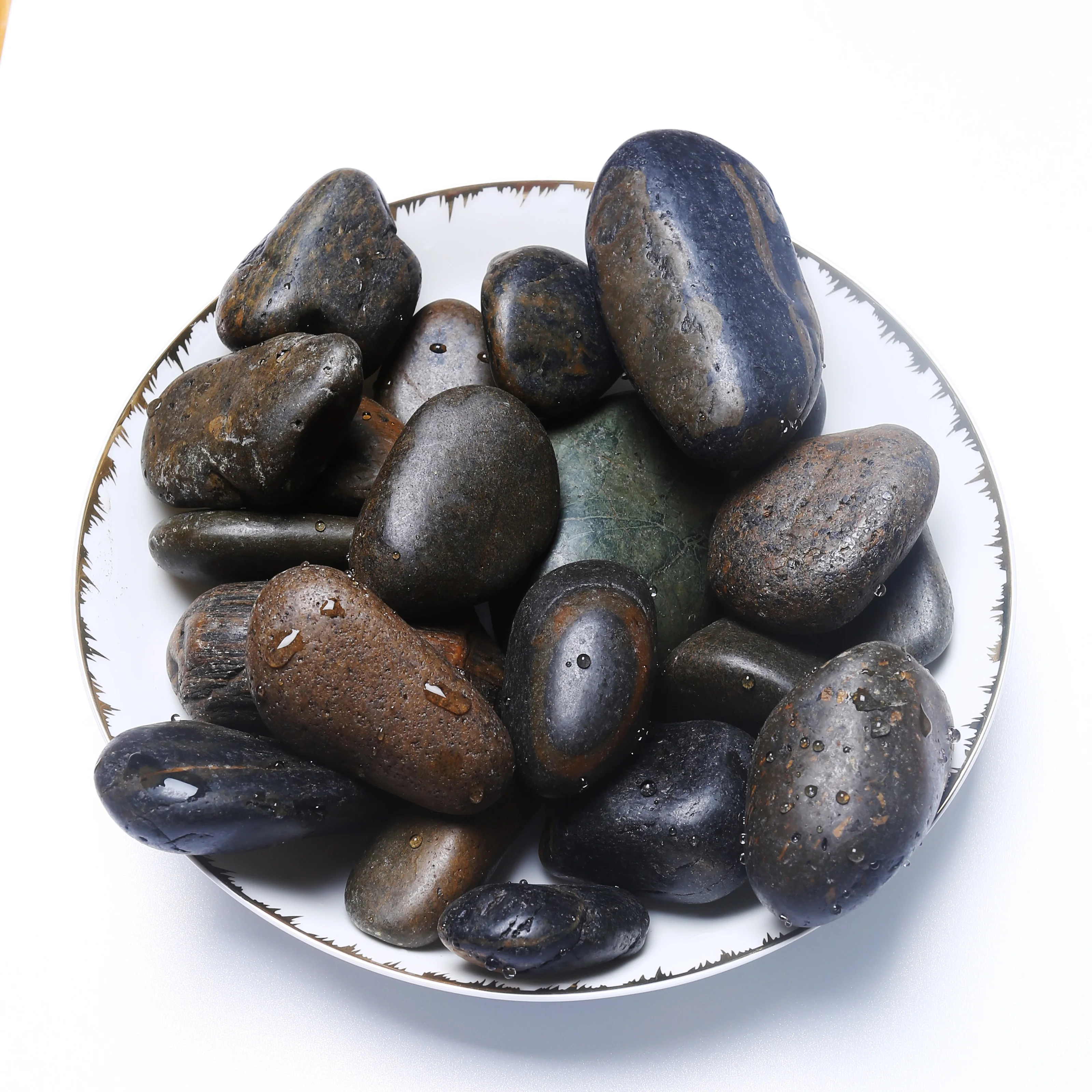 Камень певицы Rainflower, натуральный черный камень для мощения во дворе