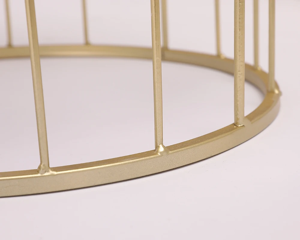 Metal decorative table top mirror flower design coffee table