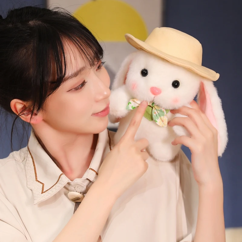 Custom Kawaii Plush Toy Bunny Stuffed Animal Plush Easter Long Eared Bunny Super Soft Cartoon Plush Toy Bunny Kids Gifts