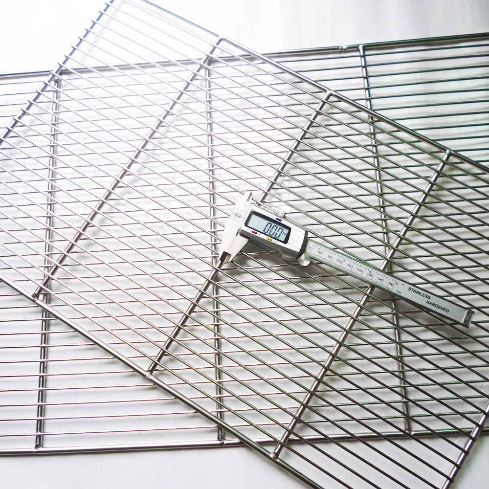 Stainless Steel 57x37 cm Rectangular Multi-Purpose Grill Baking Rack for Grilling, Cooling, Roasting, Drying, Easy To Clean