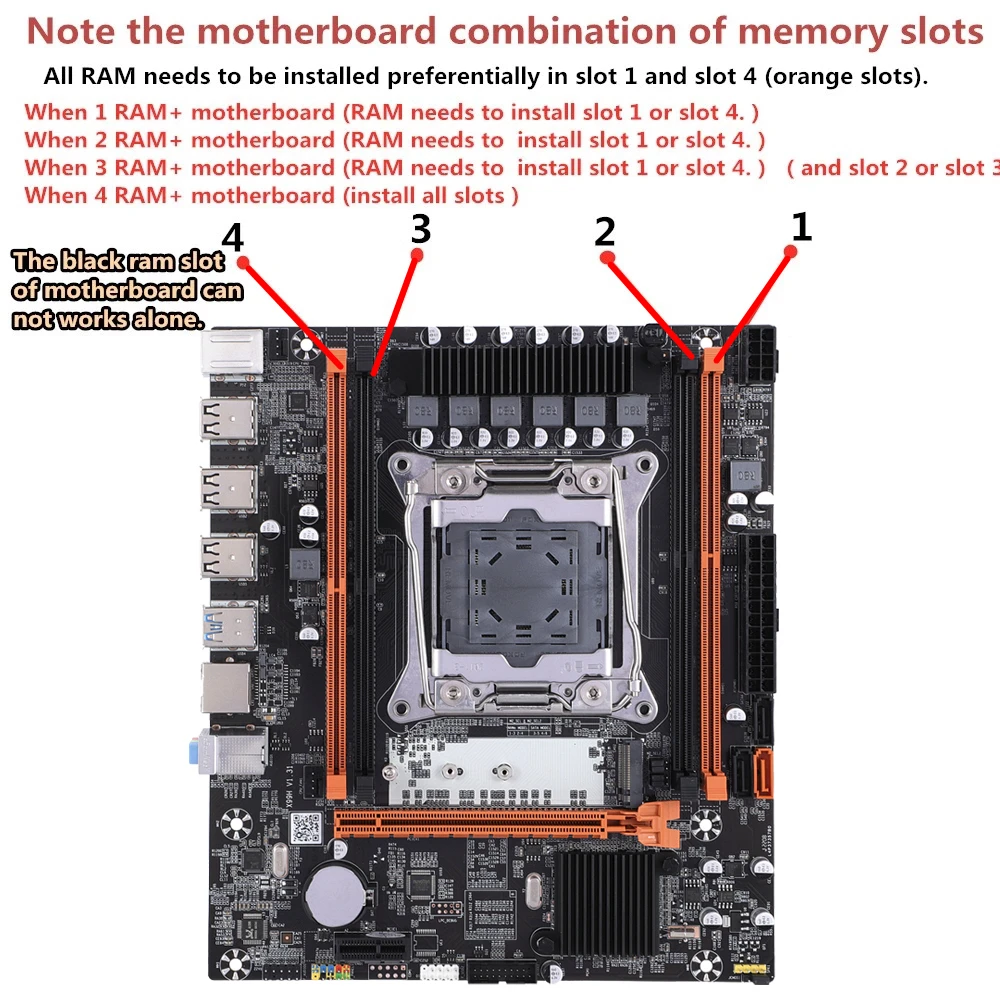 Комплект материнской платы X99 LGA 2011-3 с процессором Intel Xeon E5 2640 V3 и 2*8 ГБ DDR4 ECC REG набор памяти