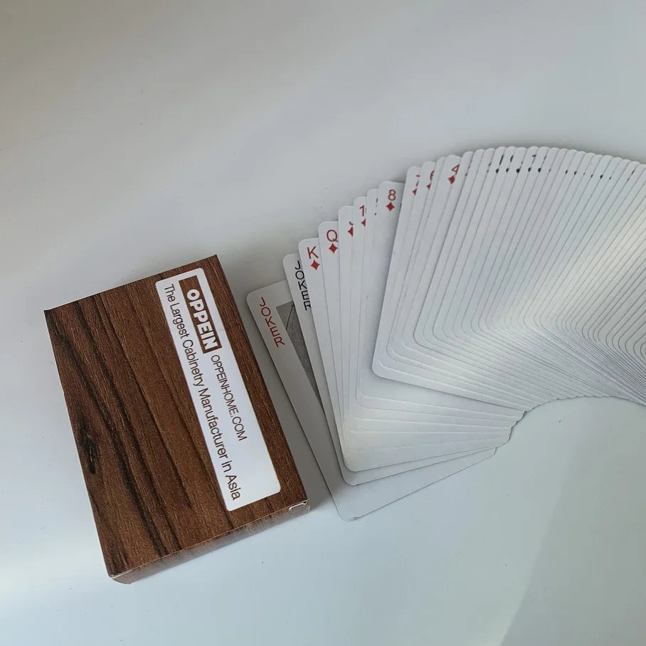 Printer Durable Matte Cheap Golden Buy Custom Logo Print Poker PVC Waterproof Black Plastic Front And Back Playing Cards