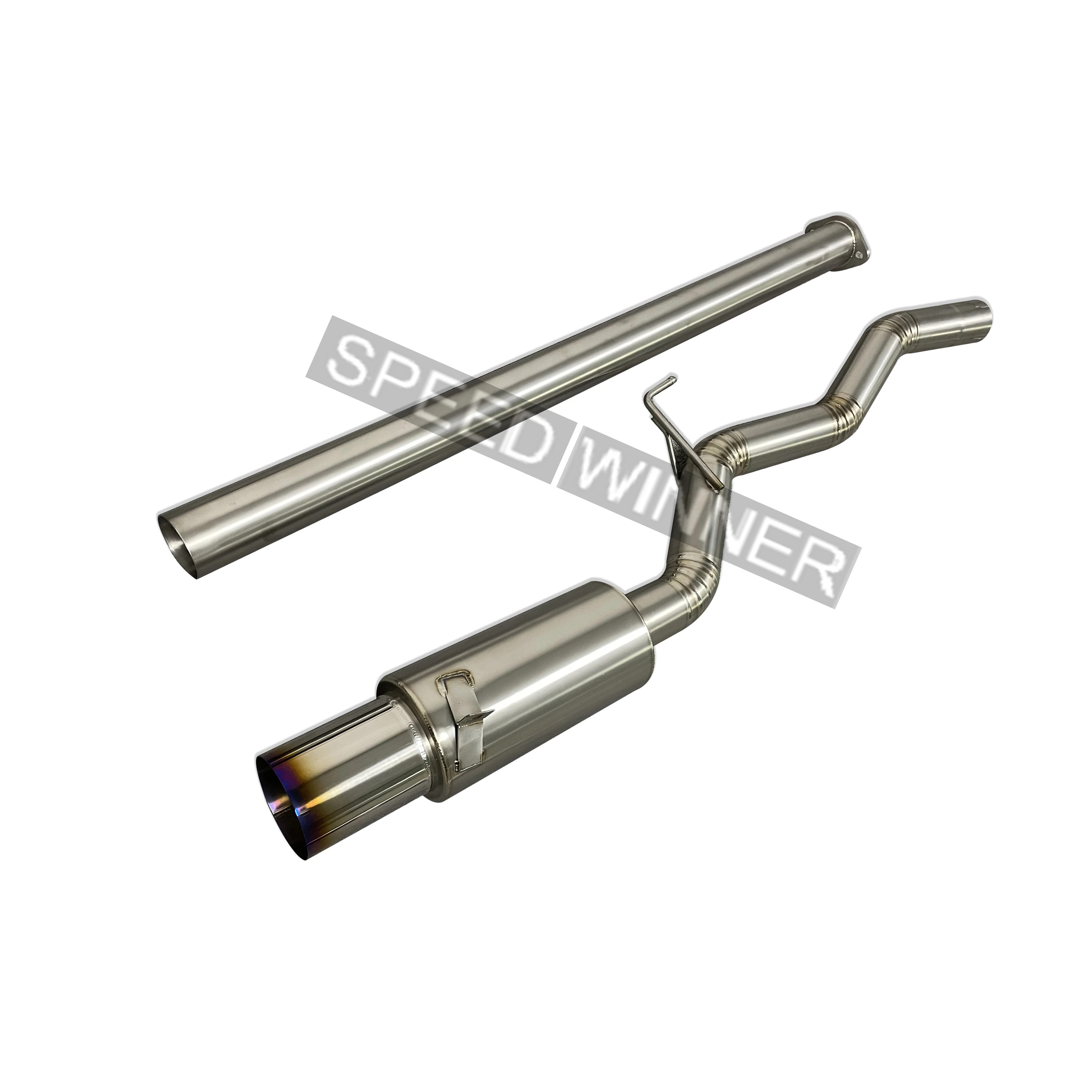 Titanium catback exhaust system for mitsubishi EVO 7-9 titanium exhaust pipe tips