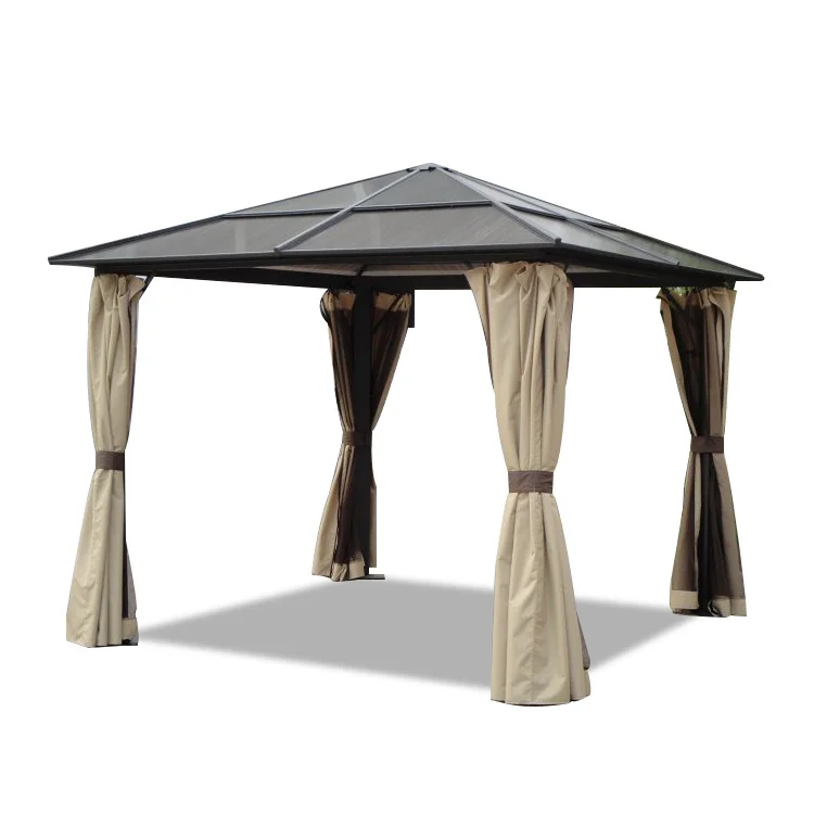 luxury all-aluminum hard top solar patio gazebo outdoor