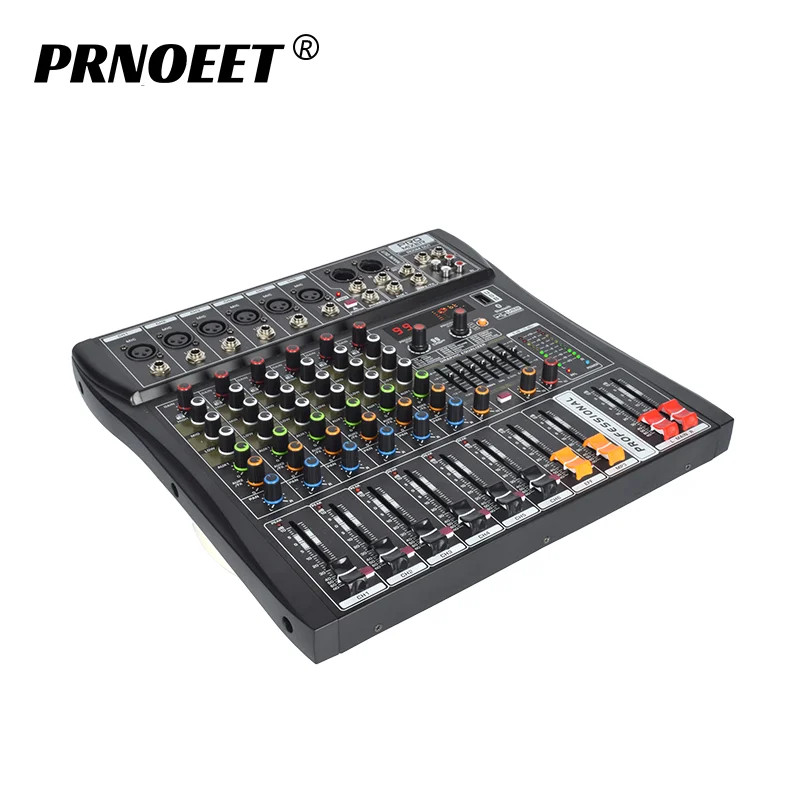 new design 6 channel digital mixing dj controller/audio console mixer sound speaker  mixer audio