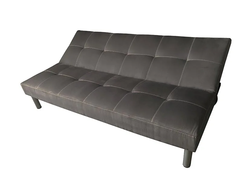 Modern Simple Design Click clack Folding fabric Sofa Cum Bed Flat Pack Futon Three Seat Folded Down Fabric Sofa Bed