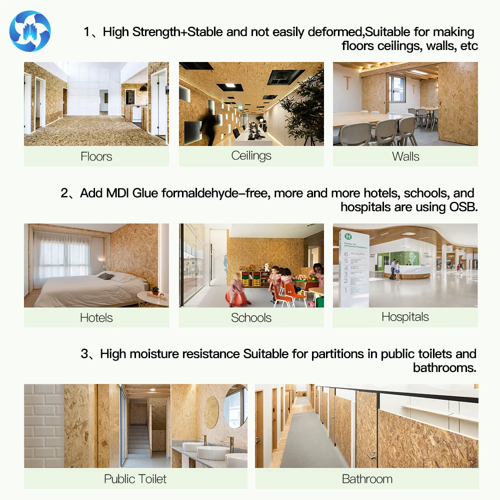 ENF/NAF 1250x2500 18mm Wooden Roof Panels Osb 3 With CE Certification