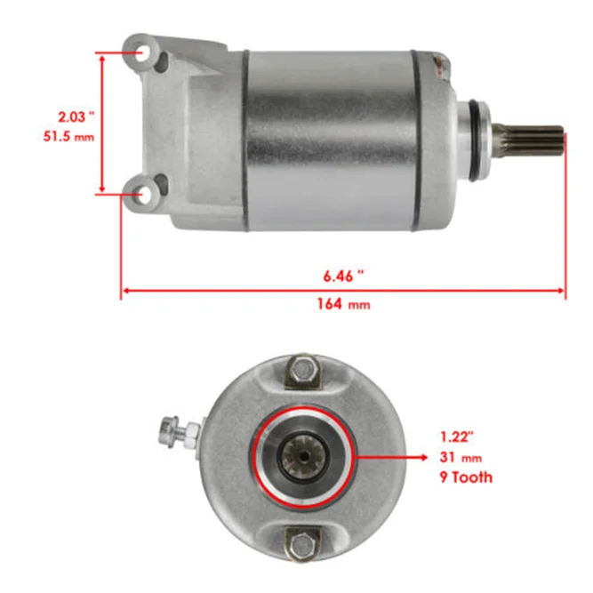 Motorcycle Parts Starter Motor For HONDA TITAN2000 TIGER XL200 CTX200 CRF230F 31200-KBB-901  Motorcycle Parts & Accessories