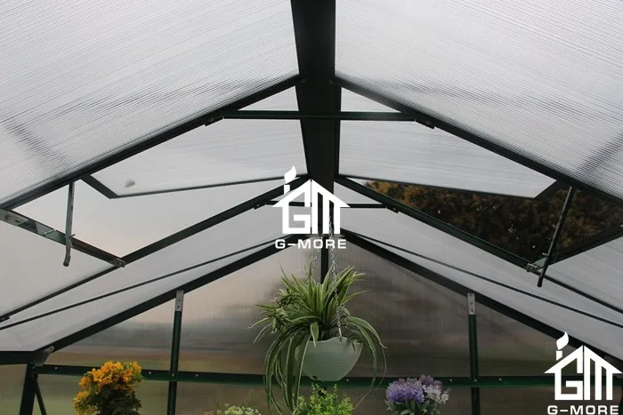 Polycarbonate sheet cover material growing flowers and vegetable transparent pc conservatory greenhouse