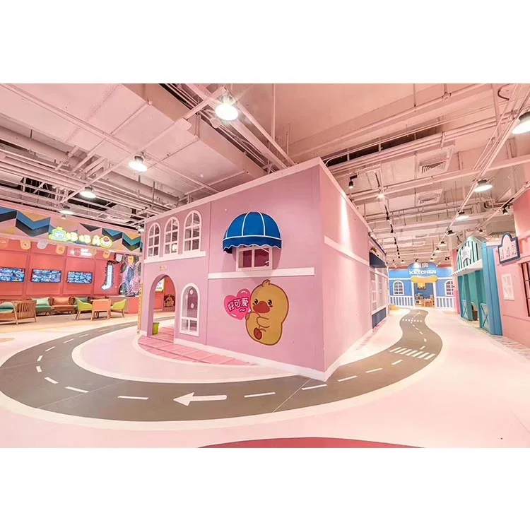 Candy Theme Toddler Indoor Playground Pink Theme Macaron Theme Soft Indoor Role Playhouse