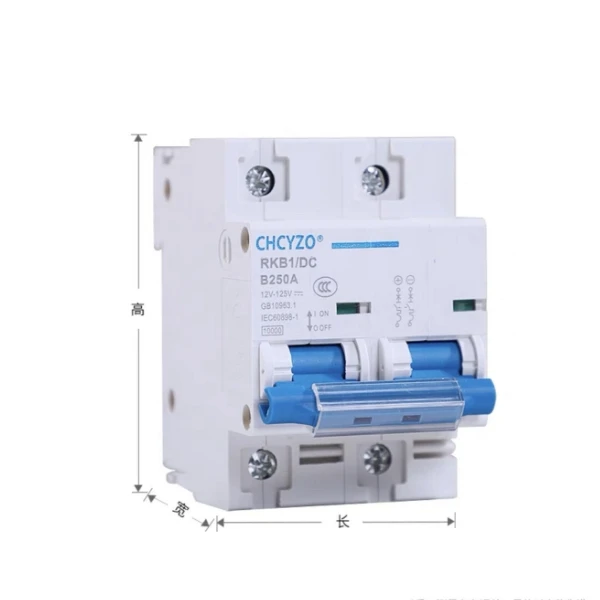 CHCYZO 12V125V 50HZ 250A Overload Short Circuit Protection NB7 C63 Residual Current Operated Circuit Breaker