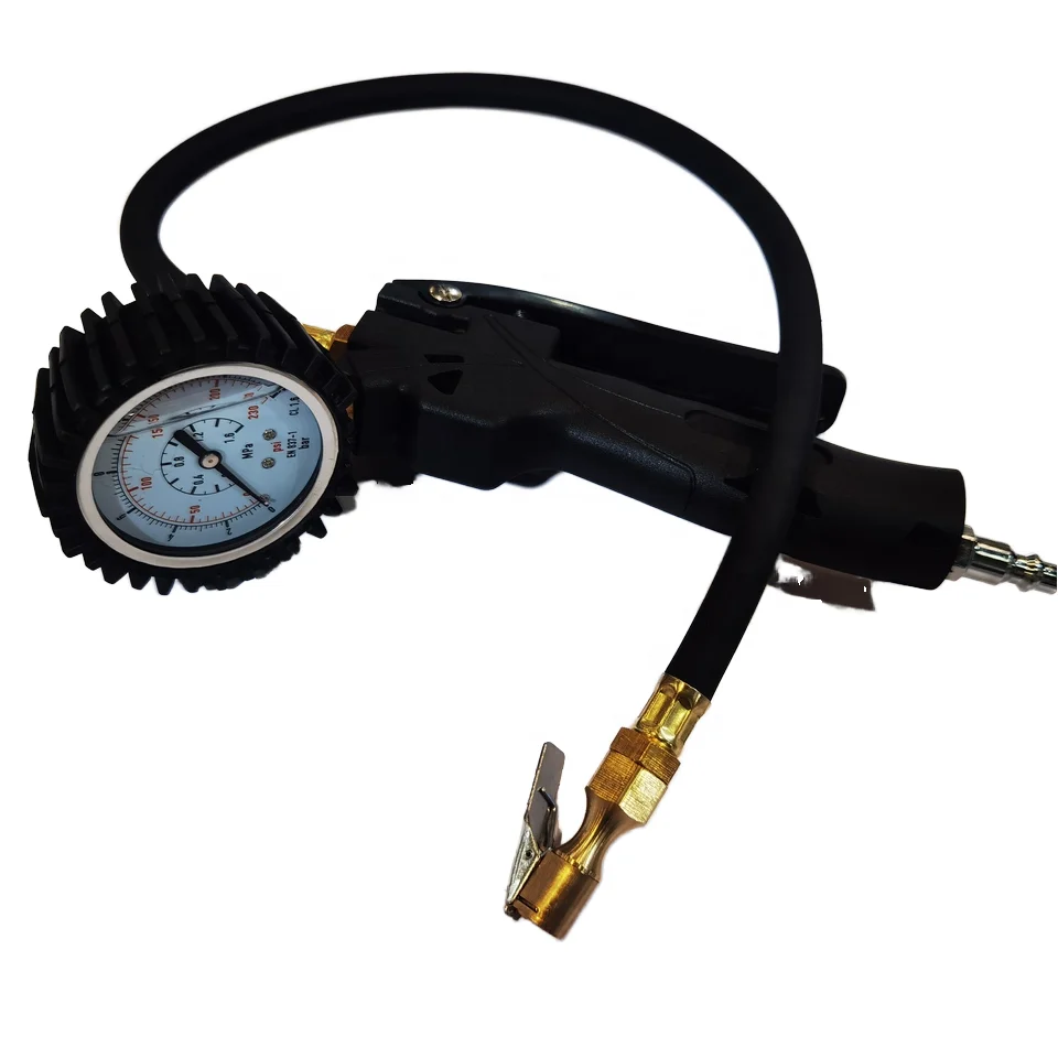 Digital Air Tire Pressure Inflator Gauge Dial Meter Vehicle Tester Tyre Inflation Gun for Car Truck 220PSI Monitoring Tool