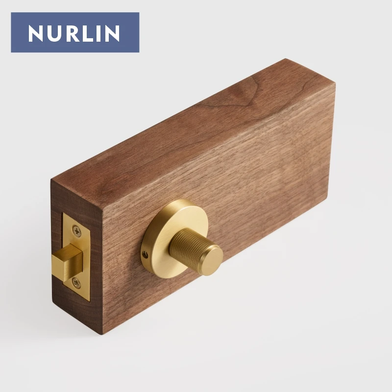 Nurlin латунный закрытый замок с задвижками алмазная накатка для внутренних дверей туалета