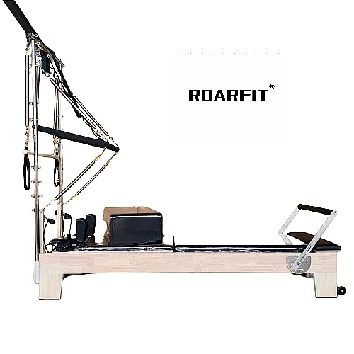 ROARFIT core bed half tower Trapeze cadillac reformers machine trapeze reformer tower buy oak maple wood pilates reformer tower