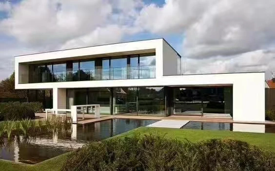 Сборная современная вилла, стальная конструкция здания