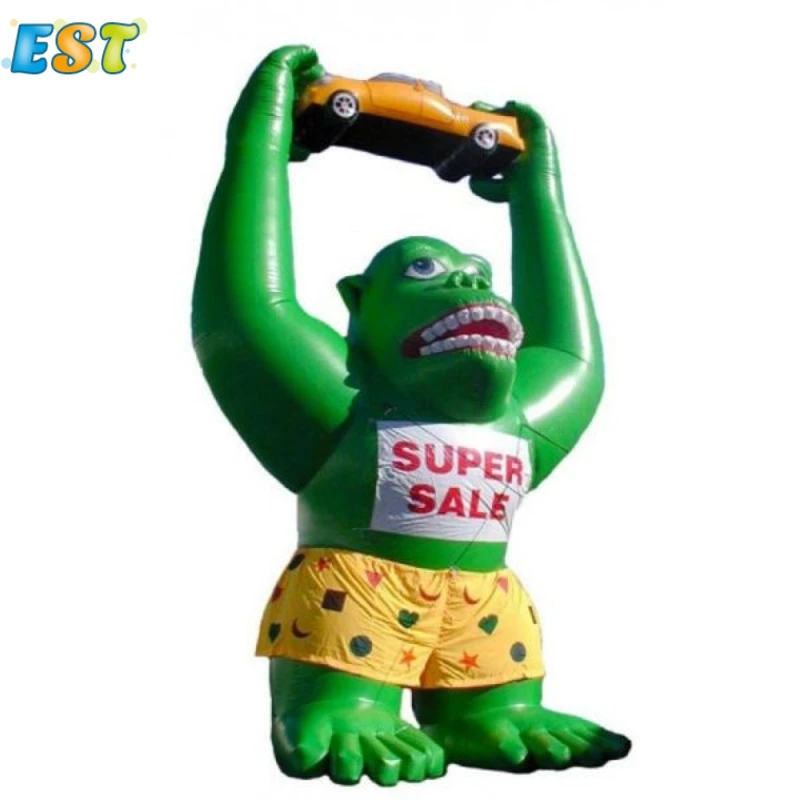 Inflatable Black Custom Logo Advertising Inflatable Monkey Giant Inflatable Gorilla Model For Promotion Event