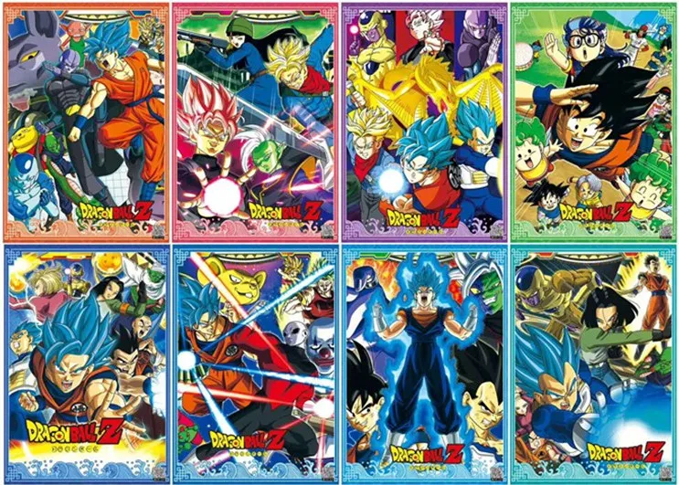 Dragon ball z плакат аниме картины на холсте 8 шт. 11 5x16 5