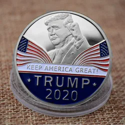 Donald Trump 2024 Challenge Coins,  Keep America Great United States Presidential Re-Election Campaign Gold Plated Coin Token