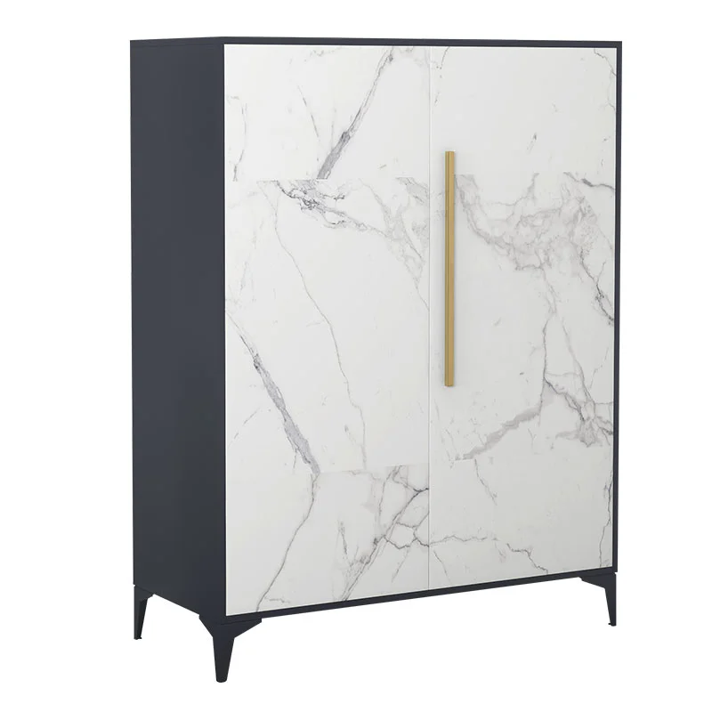 China Supplier Luxury Style Home Furniture Entry Organizer Steel Shoe Cabinet For Living Room