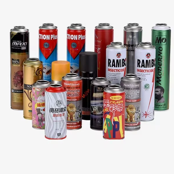 OEM high quality 65*158mm straight-wall aerosol empty spray butane gas can 14 Oz with printing tin cans for camping trips