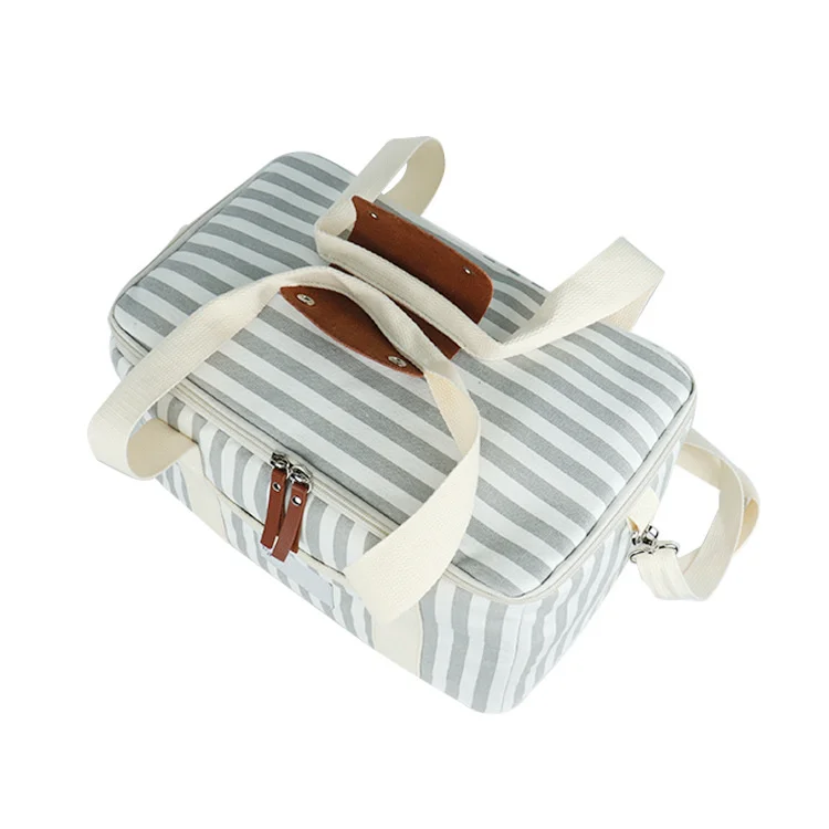 Collapsible Outdoor Square Cooler Bag Recycle Aluminum Custom Insulated Thermal Picnic Lunch Bags for Adults