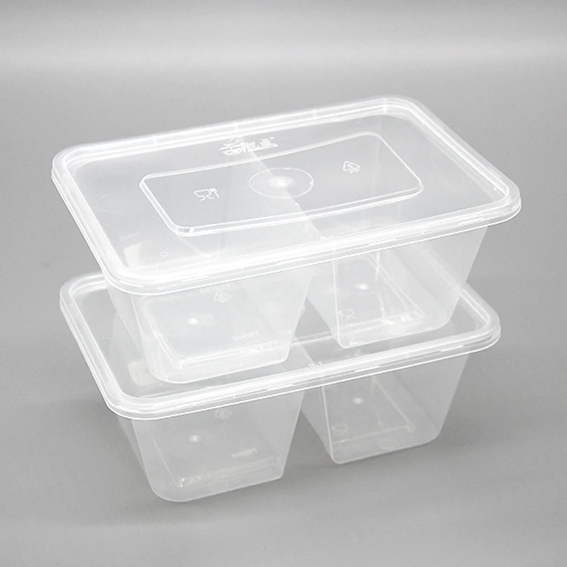 750ml transparent fruit carry out box disposable salad meal containers fast food storage box take out packing box food container