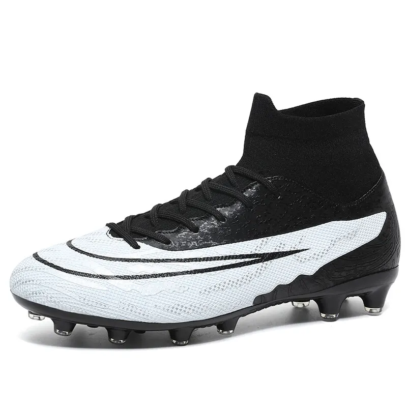 Brand Logo Custom Youth Boys Professional AG FG TF Football Shoes EU 47 US 13 Plus Size Training Men Leather Soccer Cleats Boots