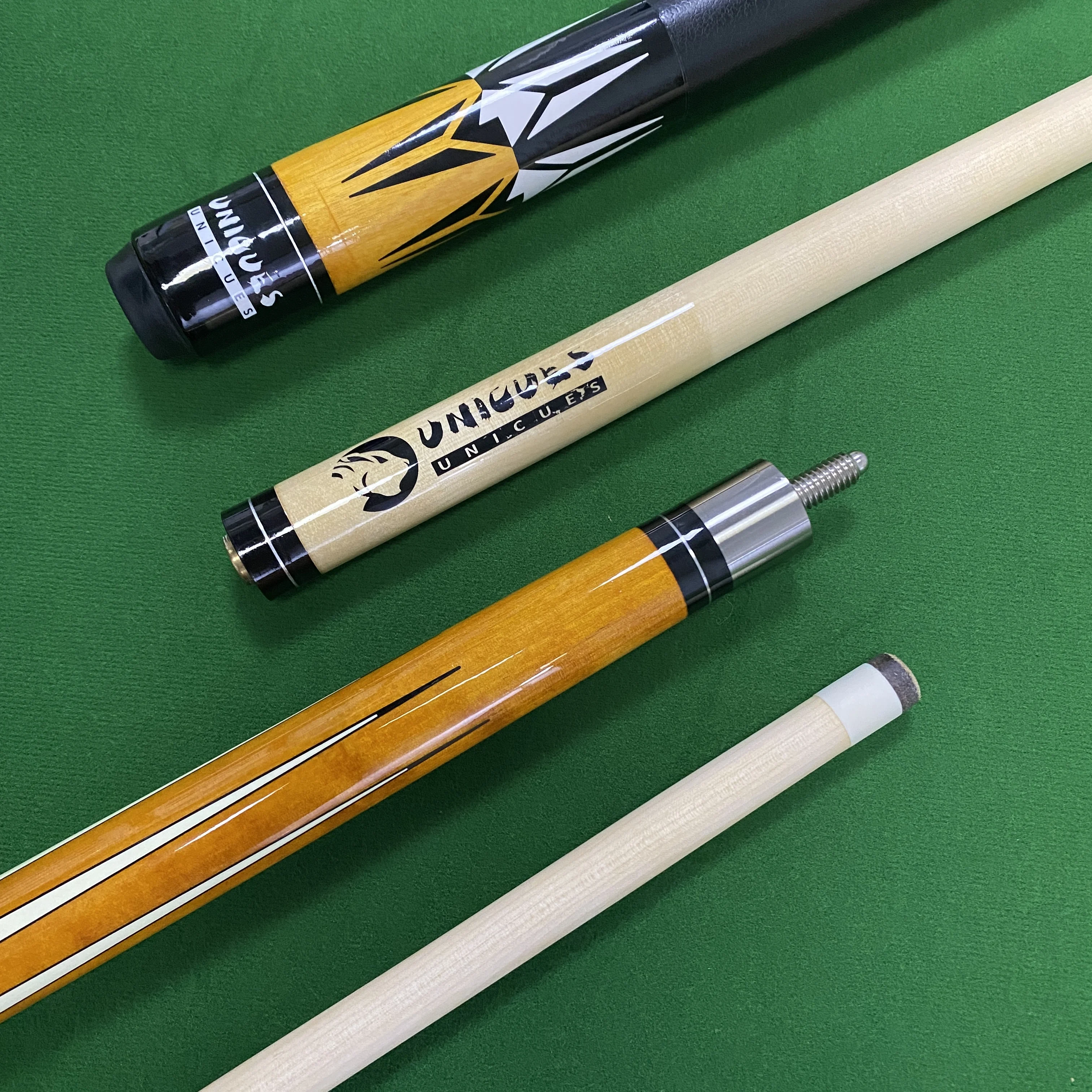 factory wholesale leather paint stainless steel join america pool cue  billiard stick