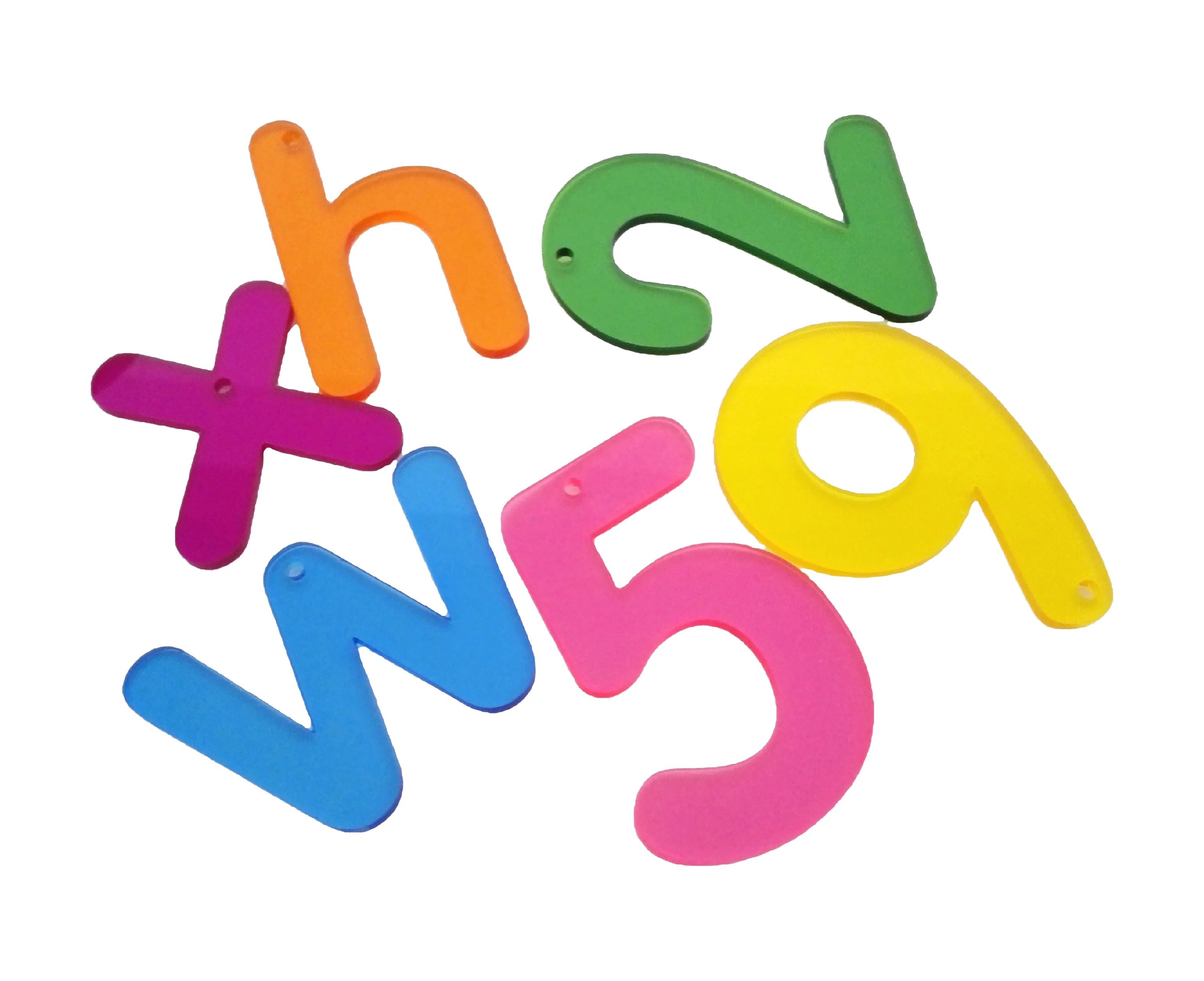 Эхо дружественные лазерные Вырезанные Акриловые буквы и цифры для детского образования буквы алфавита нижний регистр