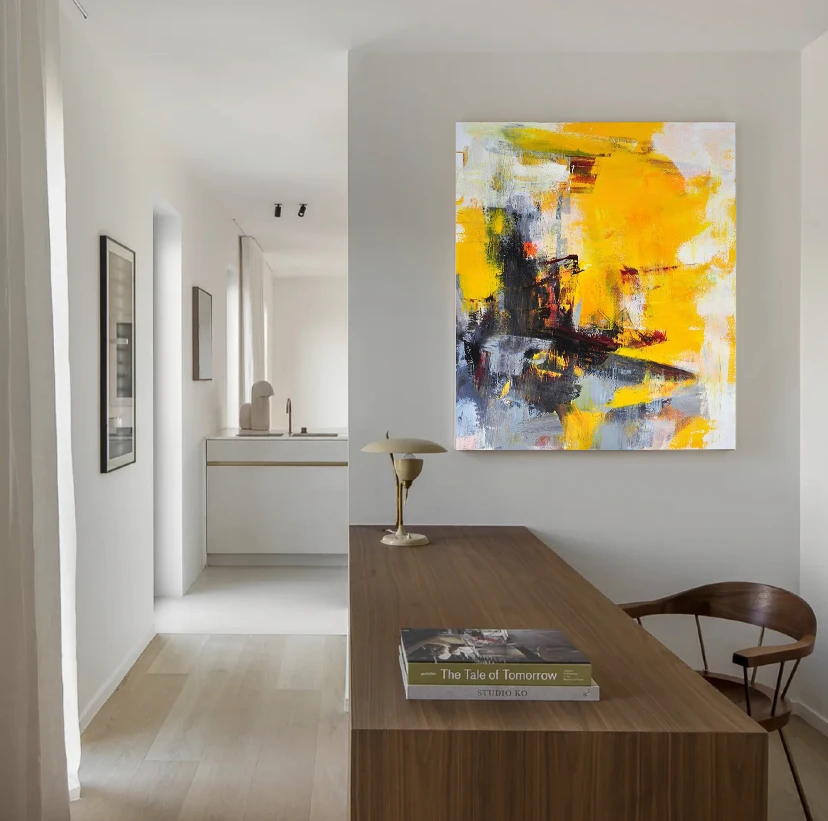 100X100cm Original  Handmade House Wall Decor Art Abstract Acrylic Canvas Oil Painting