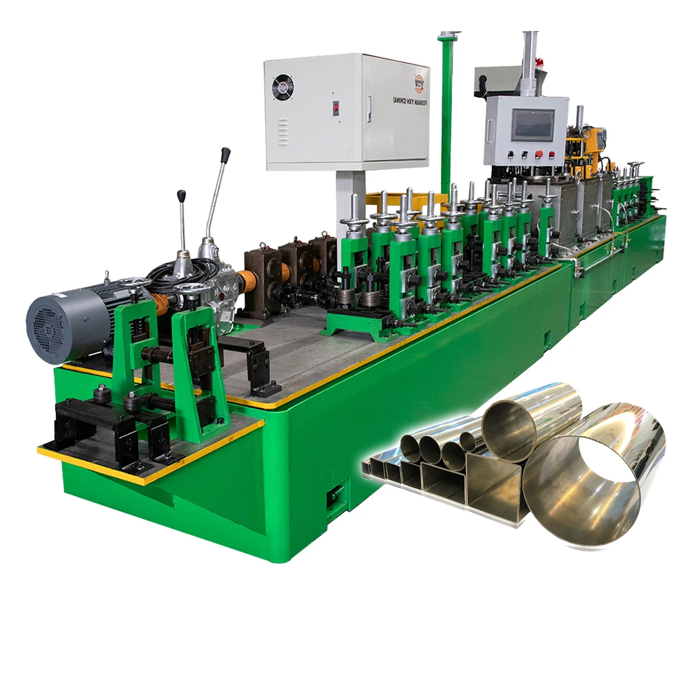 SS/CS Pipe Production Line Round Square Tube Making Machine For Decorative use