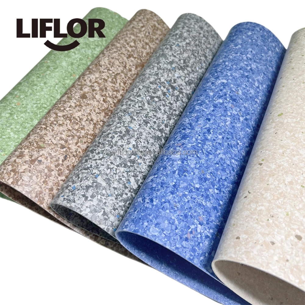 Heterogeneous Vinyl Flooring for Hospital Using Soundproof PVC Flooring Rolls