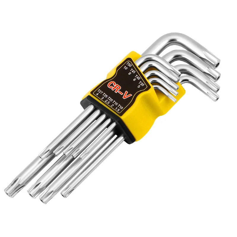 Factory wholesale special L Type Wrench Set 9pc short Long Arm Custom Ball Head Hex Wrench Key Set