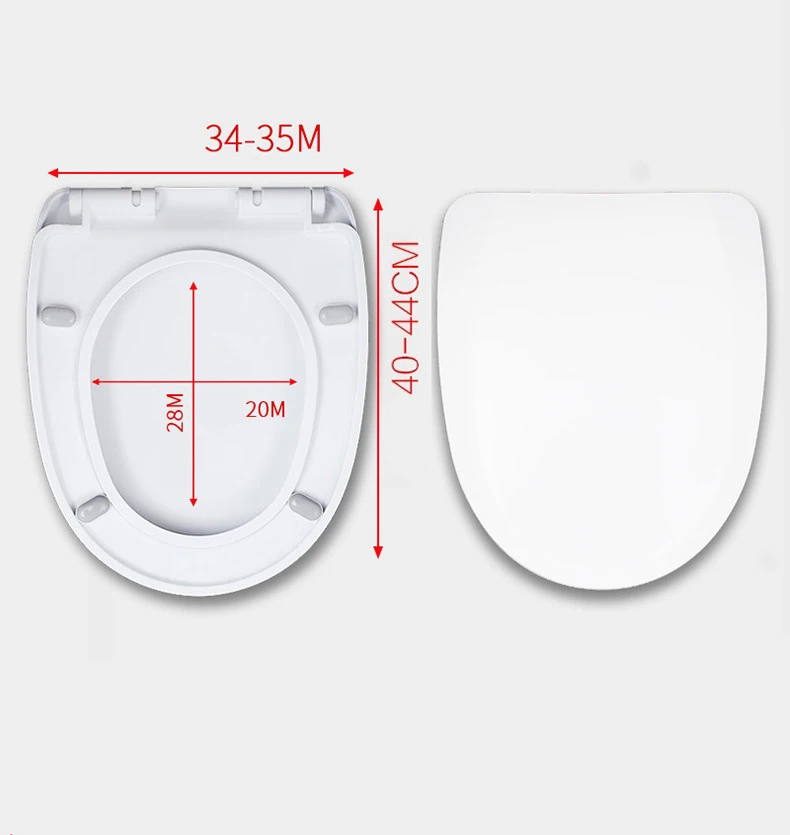 Double key toilet seat universal thickening slow drop silent toilet seat shockproof compression toilet seat