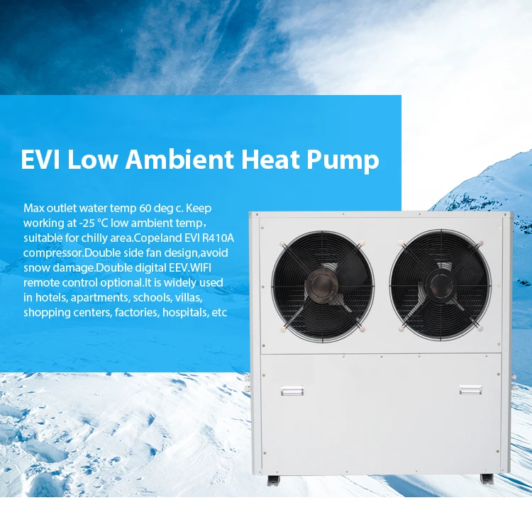 R410a/R32 Evi Technology Heat Pump Air Source Heat Pump Efficiency At Low Ambient Heating Bomba De Calor R290