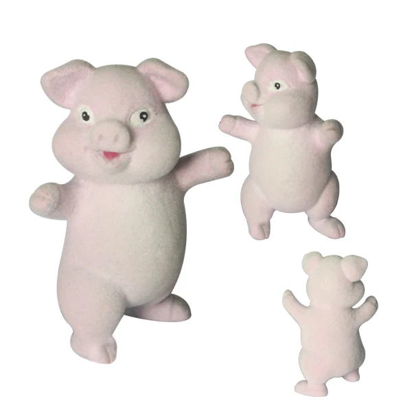 Новинка винтажные флокированные фигурки Мими милые мини-фигурки в форме свиньи Мультяшные детские игрушки