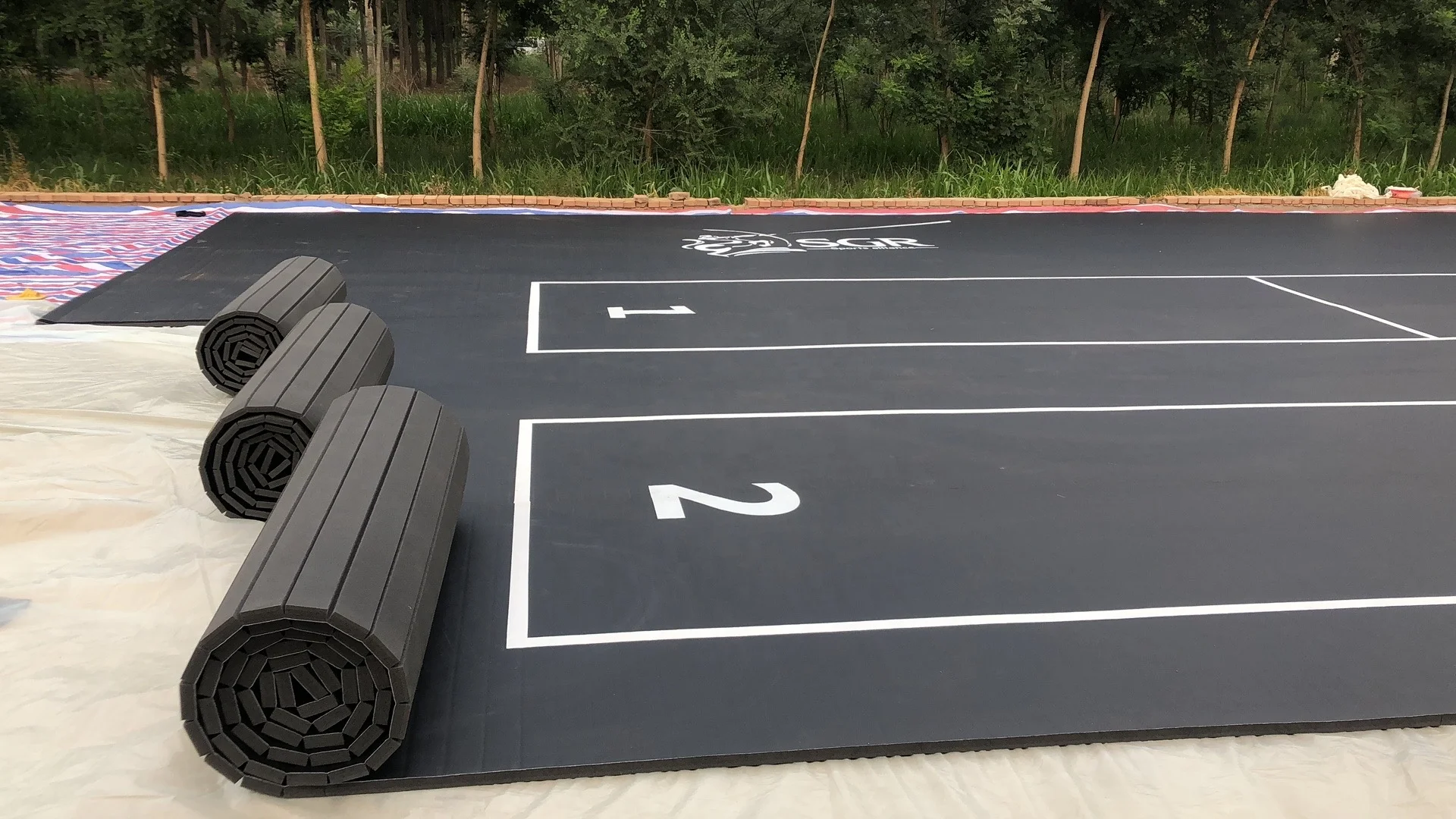 Angtian factory cheap price sell sport karat combat tatami roll mats gym foam roller floor mats