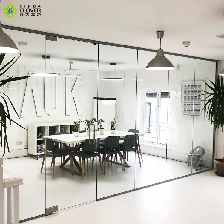 Demountable aluminium profile office glass walls partitions