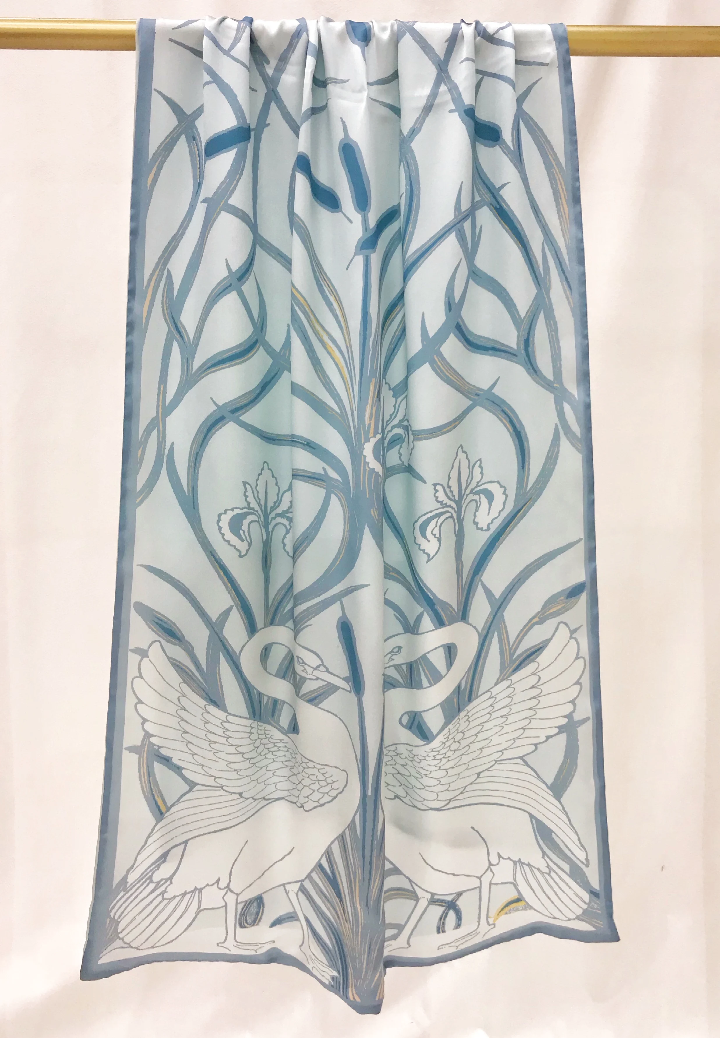 New silk double-sided long cloth Double double splice  long silk scarf for women manufacturer silk scarves wholesale