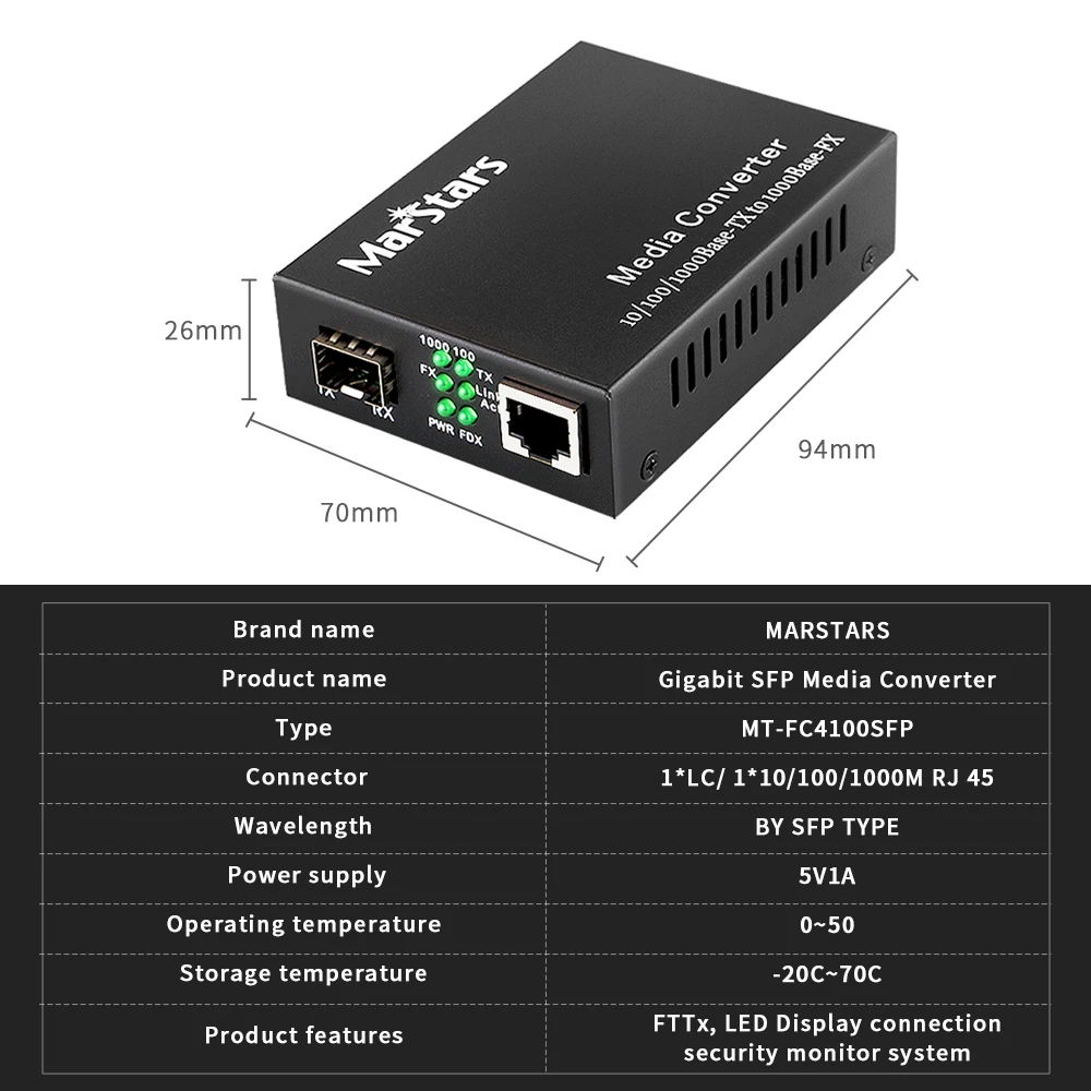 High Quality Fiber Optic Extender Female Media Converter Waterproof Connector