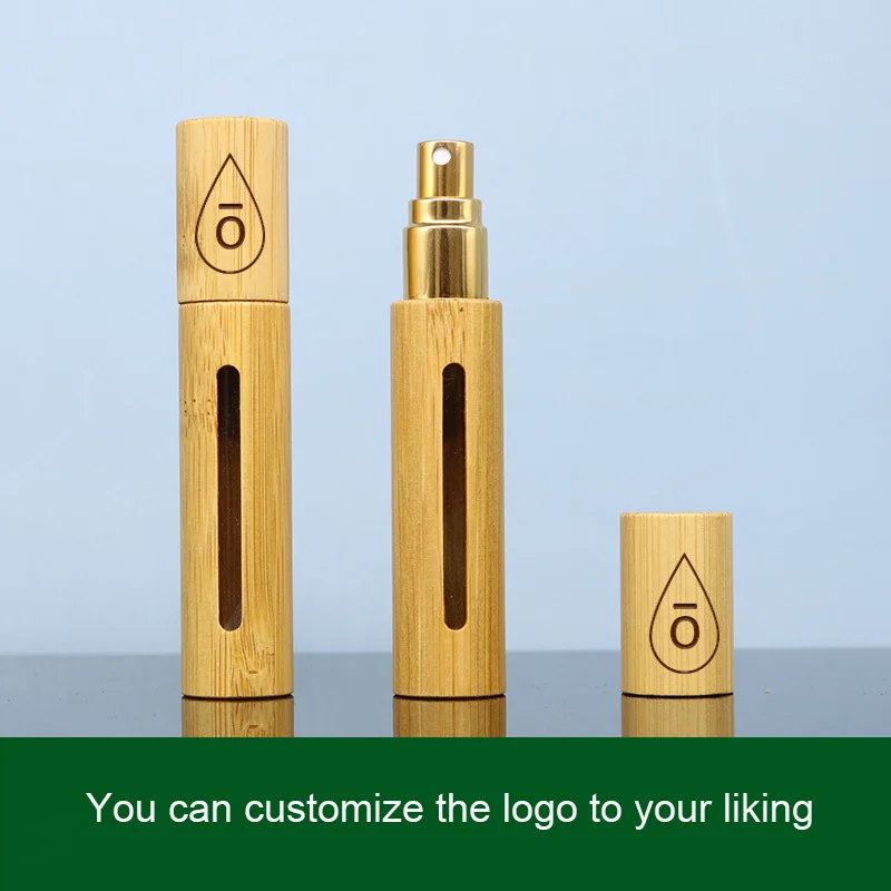 5ml 10ml Bamboo Spray Bottle Perfume Empty doterra Spray Refillable Bottle Container Makeup Water Atomizer Travel Bottle